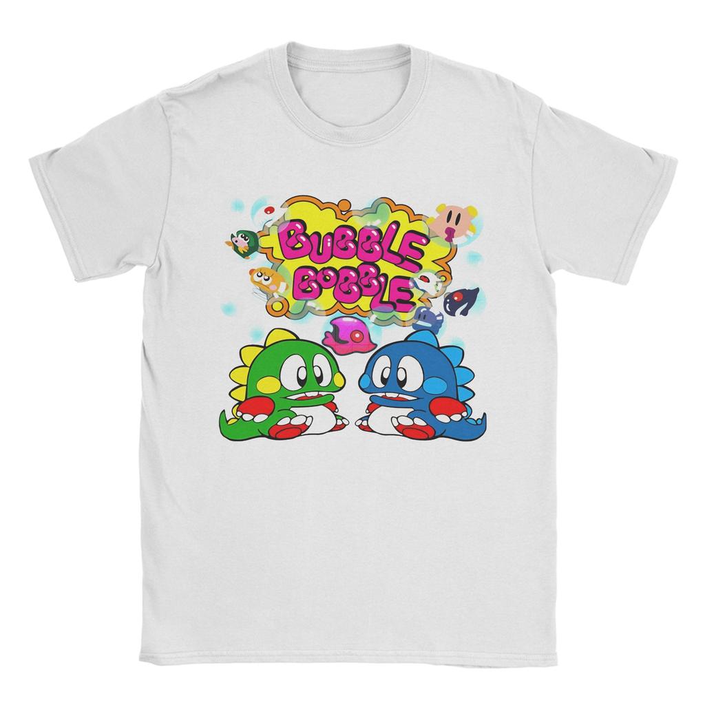 Унисекс футболки Bubble Bobble Хлопковые Топы Летние Y2K Повседневные Футболки с Коротким Рукавом Круглый Вырез Модные Крутые Футболки с Принтом 5XL