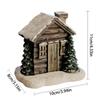 Ceramic Log Cabin Chimney Incense Burner Fragrance Stick Holder for Festive Christmas Decoration