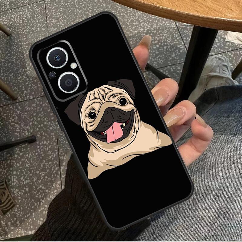 English Bulldog Pug Case For OPPO Reno 8 7 6 5 4 Lite 2Z 4Z 5Z 8T 10 OPPO Find X5 X6 Pro X2 Lite X3 Neo Cover
