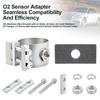 Car Oxygen Sensor Adapter Fit For 2-1/4"-2-1/2" Oxygen Sensor Pipe For Automotive Oxygen Sensors, No Weld Design Clamp On O2 Sensor Bung, Clamp-On