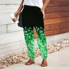 Women Flower Printing Pants Lace Up Elastic Waist Loose  Trousers Casual Long Pants Trousers with Pockets