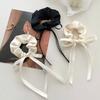 Korean Bow Streamer Hair Ring Women's Fashion Simple and Versatile Scrunchie Outdoor Hair Accessories