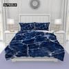 Мраморный пододеяльник Комплект постельного белья с мраморной отделкой Синий Золотой Абстрактная текстура Детское постельное белье Двуспальный размер Queen King Size Полиэстеровый пододеяльник