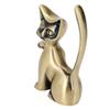 Zinc Alloy Cat Ring Holder Solid Brass Cat Statue Jewelry Towers Ring Organizer  Shelf Decor