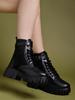 Shoetopia Женские короткие ботильоны на массивном каблуке с нескользящей подошвой, удобные модные ботильоны на щиколотку | Мягкая амортизирующая подошва | Для повседневной носки, вечеринок и зимы