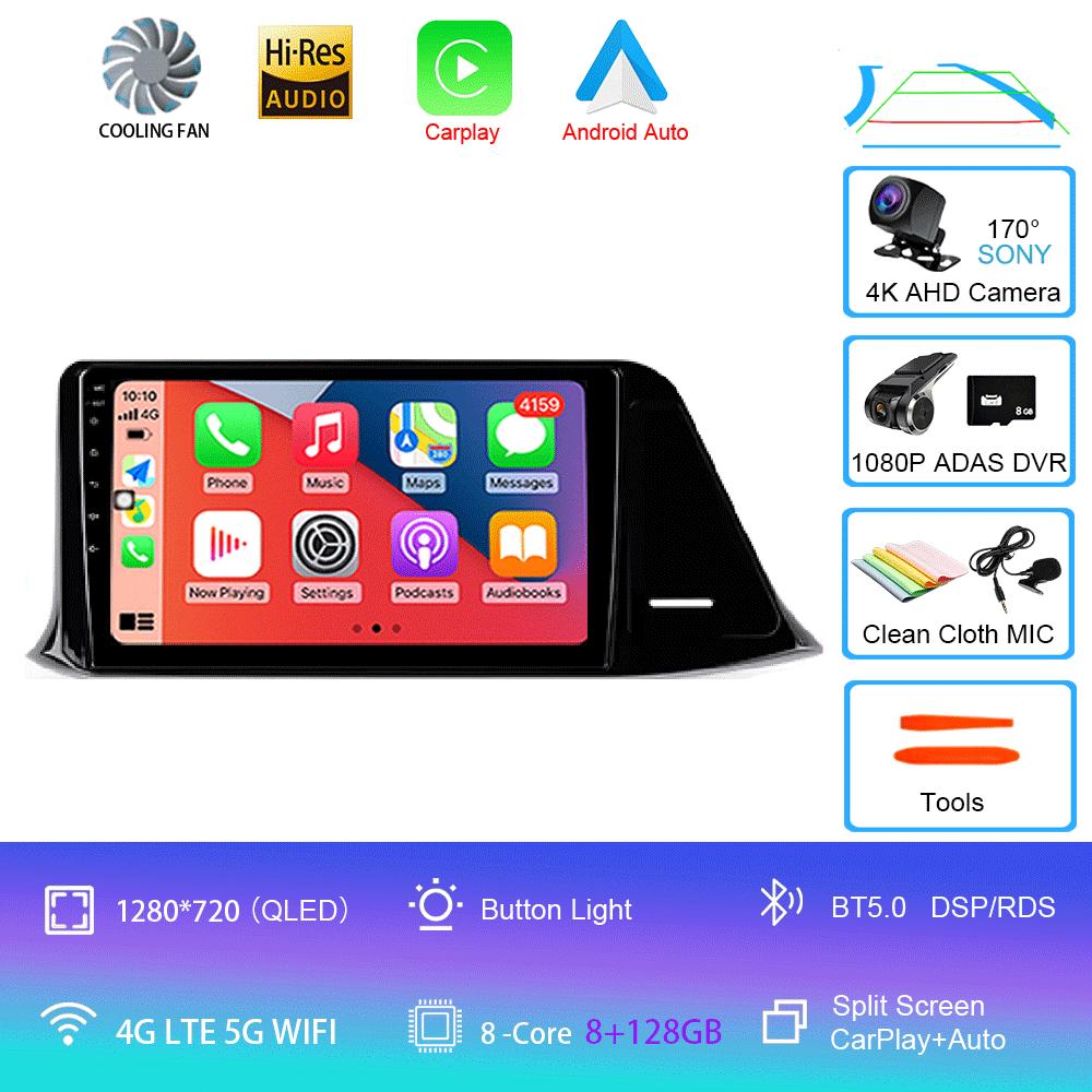 Автомобильное радио Android 14 Carplay для Toyota C-HR CHR 2016 2017 2018 2019 2020 Мультимедиа Видео Плеер Навигация Стерео GPS 2din DSP