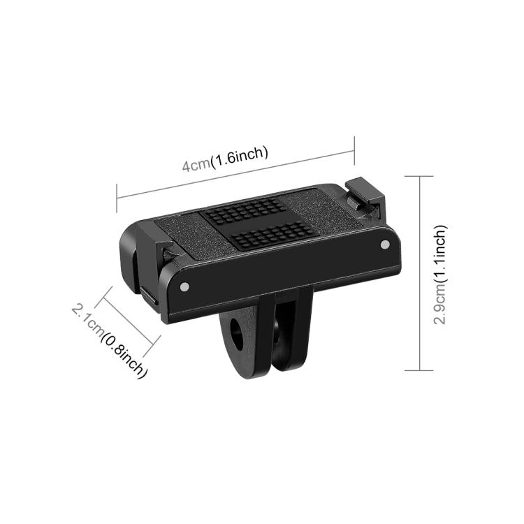 Для DJI Osmo Action 5 Pro / 4 / 3 PULUZ Magnetic Quick Release Base Expansion Mount (черный)