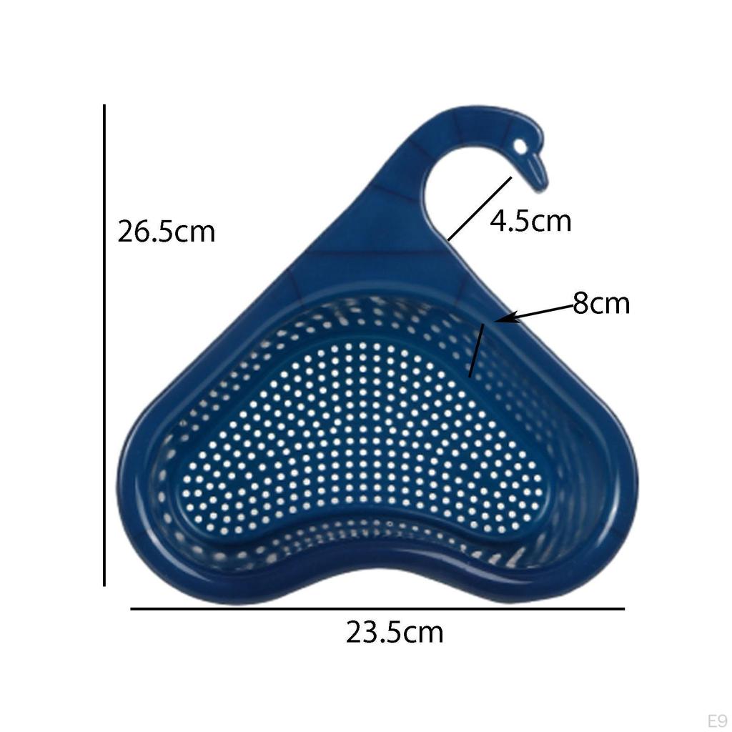 Kitchen Sink Drain Basket Food Strainer Cleaning, Washing and Drainer Triangular Convenient