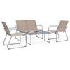 Day and Night - Day and Night Garden Furniture Set 4 Pieces Taupe Fabric and Steel