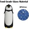 Penguin Water Bottle,300ml Cute Penguin Thermal Vacuum Insulated Water Bottle Leak Resistant Flip Cold for Home, Office(Black)