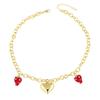 Fruit Series Strawberry Necklace Retro European Style Pitaya Chain Choker  Summer Fruit Party