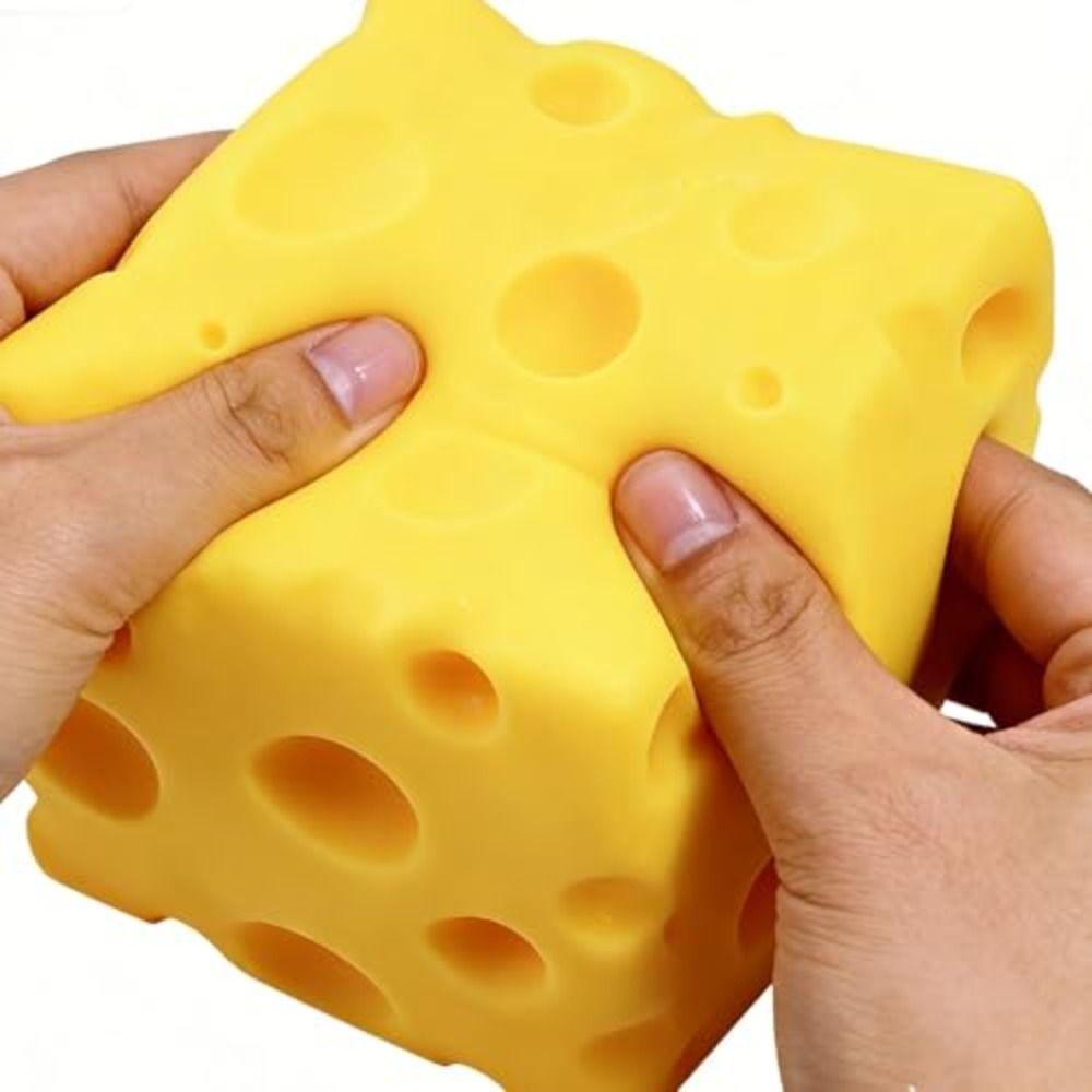 Сенсорные игрушки-антистресс, гигантские сырные сквиши, мягкие, новинка, тематика еды, кубики сыра