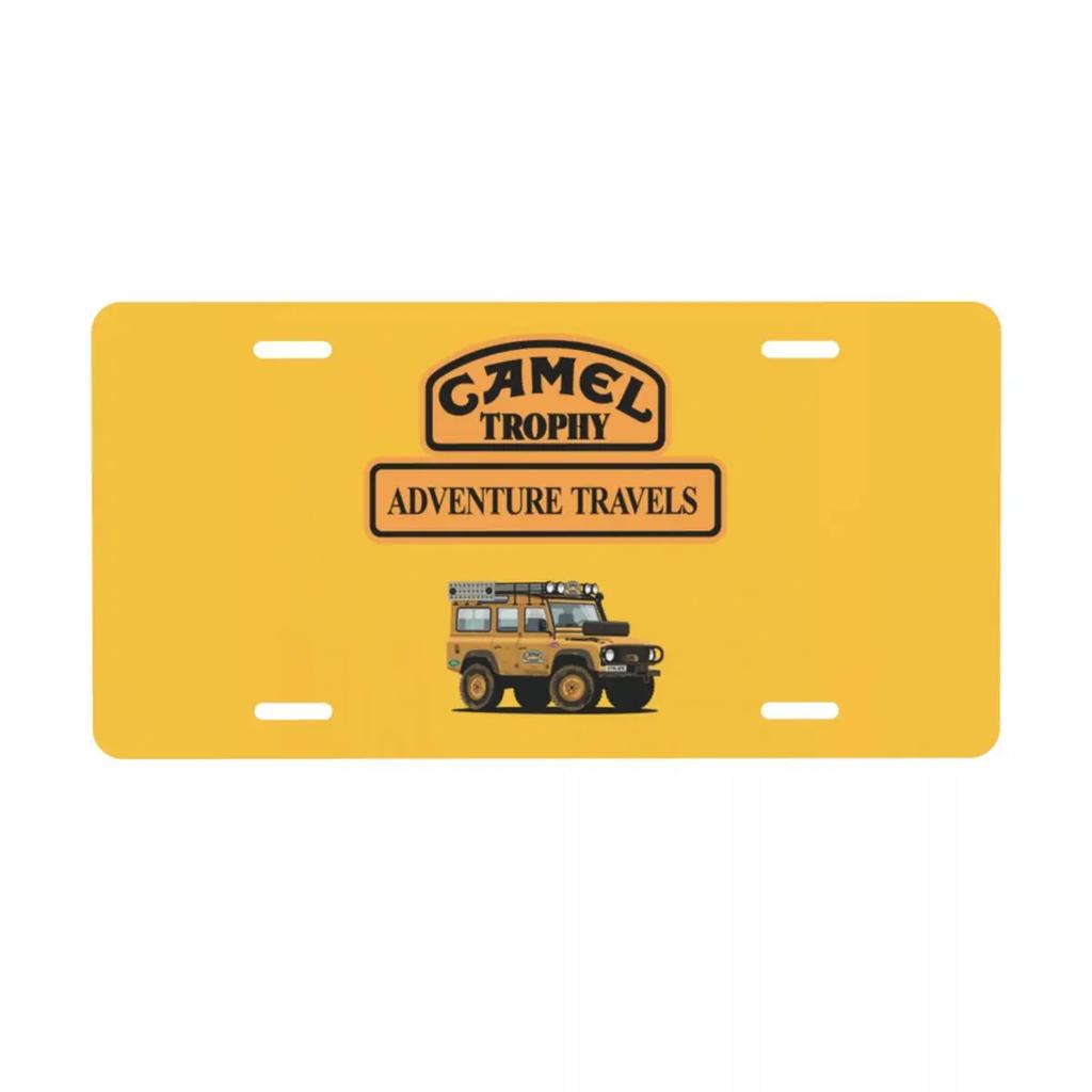 Camel Trophy License Plate Metal Novelty Decorative Car Front License Plate Vanity Tag 6 X 12 Inch