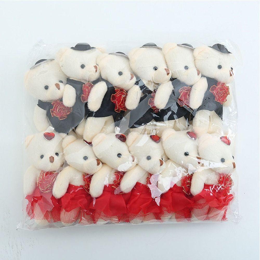 12pcs/bag Plush Animal Bear Plush Foam Toys Plush Doll Cartoon Bouquet Doll  Girl Birthday Gift
