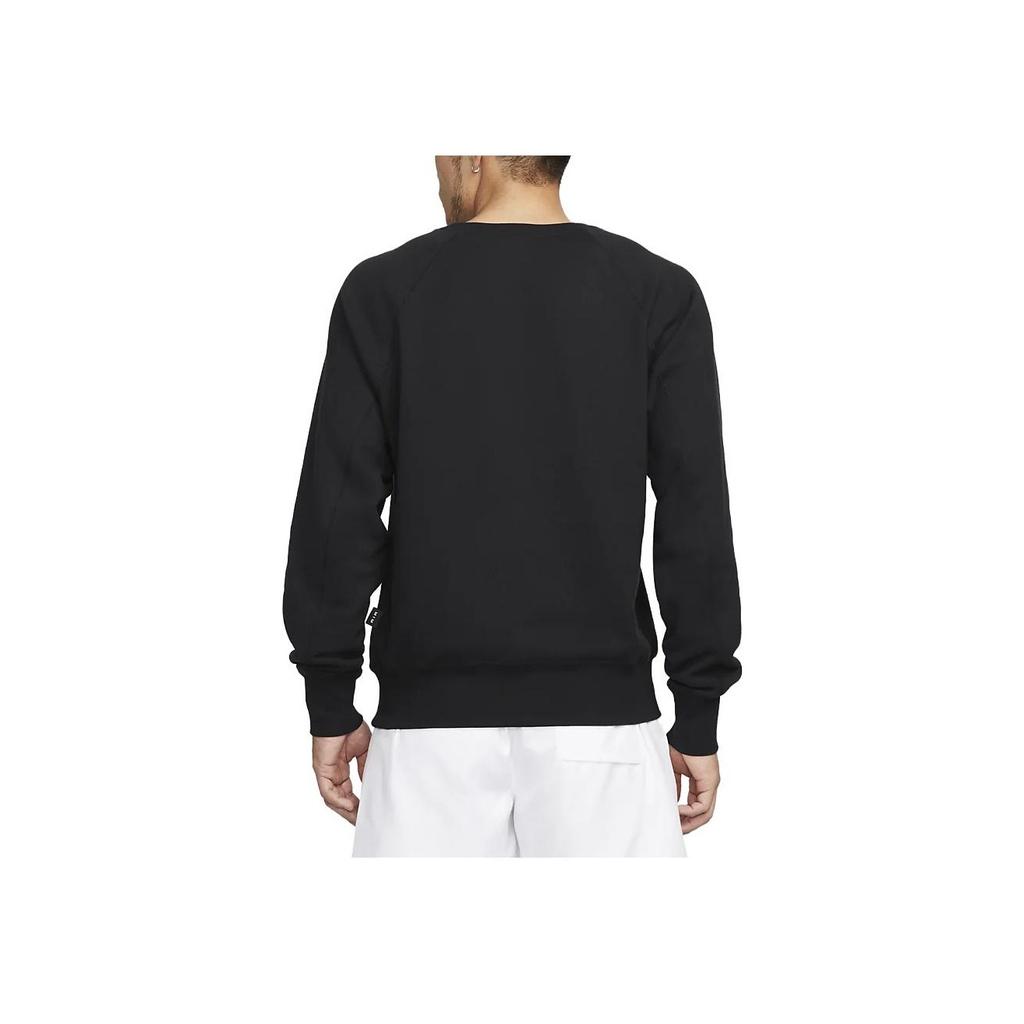Nike Спортивная одежда Air French Terry Crewneck (Азия) Черная/черная мужская уличная одежда DV9830-010