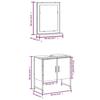 VidaXL Ensemble d'Armoires de Salle de Bain 2 pcs, Meuble-lavabo avec Étagère et Miroir, Armoire de Rangement de Toilette, 3214337
