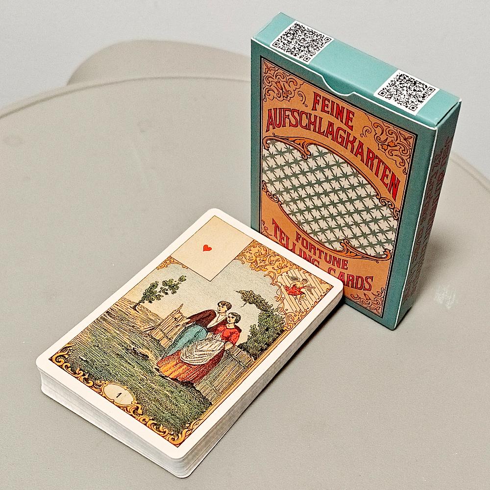 Винтажные Антикварные Карты Гадания на Судьбу 9*6 см, Оракул из 32 Карт Le Jeu Du Destin Antique, Традиционные Карты Картомантии