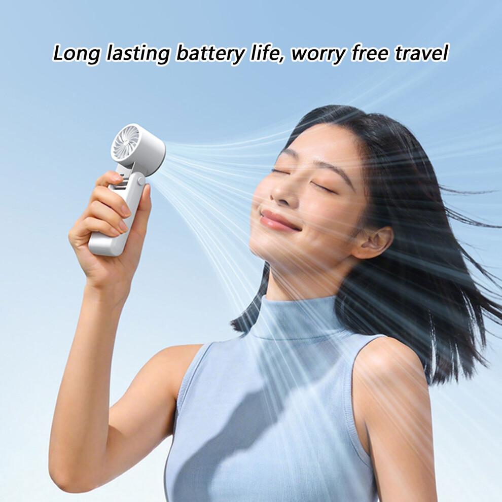 Portable Handheld Fan 199 Speed Mini Cooling Desk Fan Quiet Handheld Fan White
