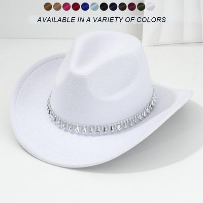 Унисекс Западная Федора со стразами и дизайном меча