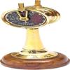 Antique Brass Telegraph with Wooden Base – 17.78 Cm, Home & Office Decor