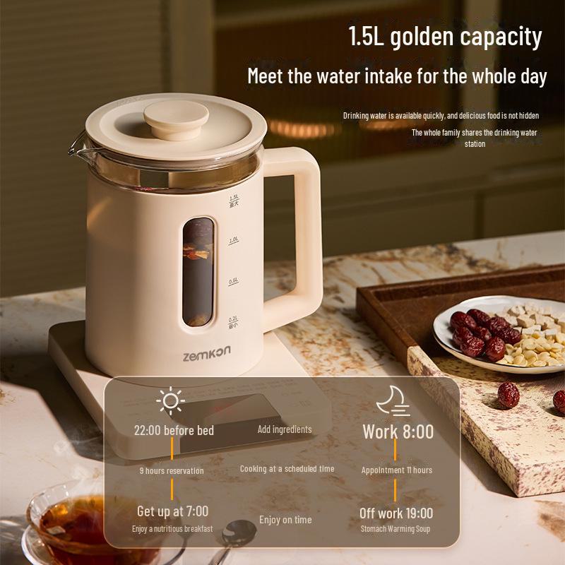 Немецкий многофункциональный чайник Zemkon: Постоянная температура в доме, утолщенное стекло для здоровья