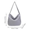 Casual Nylon Plaid Shoulder Bag Large Capacity Casual Striped Tote Bag Light Weight Commut Crossbody Bags Women