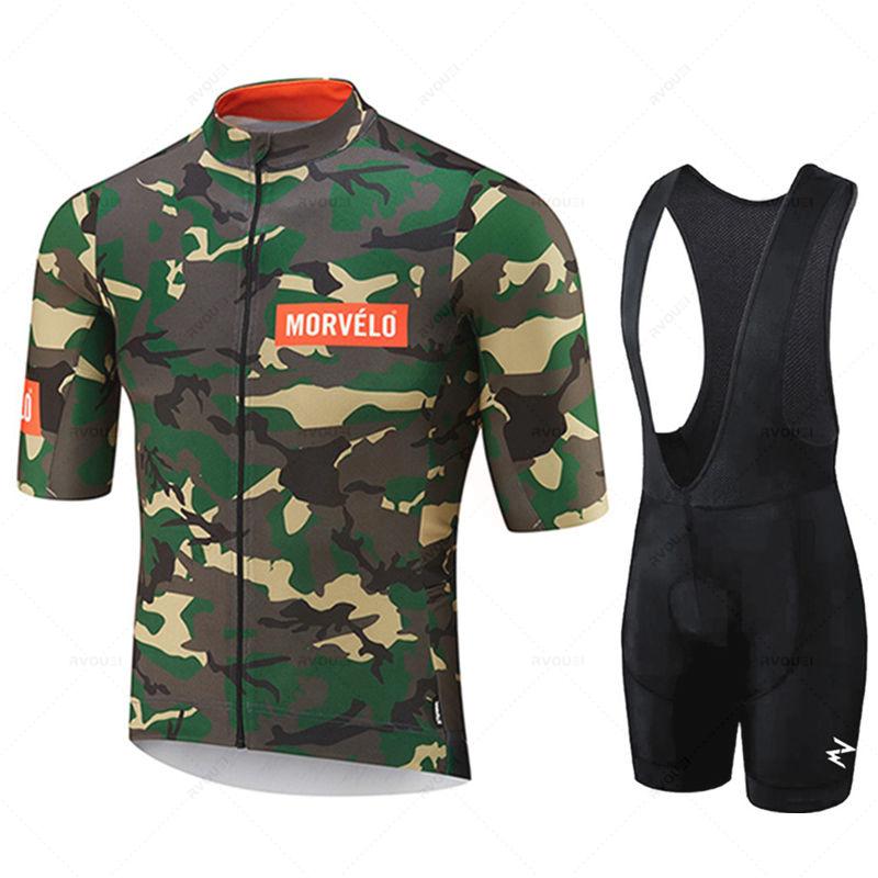 Morvelo - Мужской комплект одежды для велоспорта, Дышащий, С коротким рукавом, MTB, Велосипед, Спорт, Лето