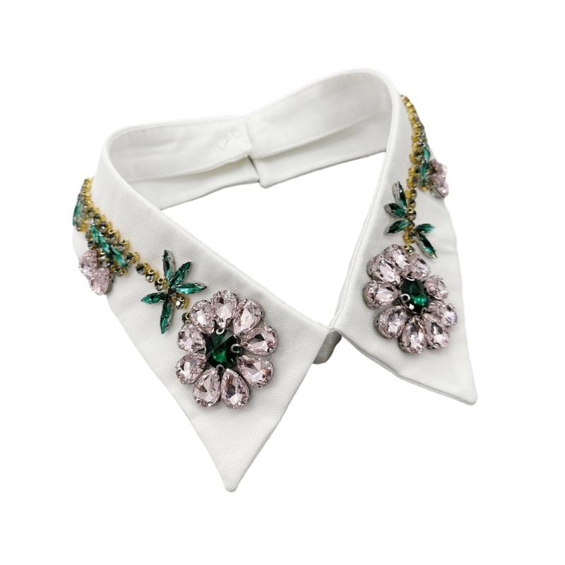 Woman Lapel Collar Shawl Decorative False Collar Elegant Removable Collar Sweater Shirt Collar for Women