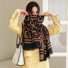 New Retro Fashion Imitation Cashmere Scarf For Women In Winter, Thickened And Warm Neck, Dual Purpose Shawl Exterior