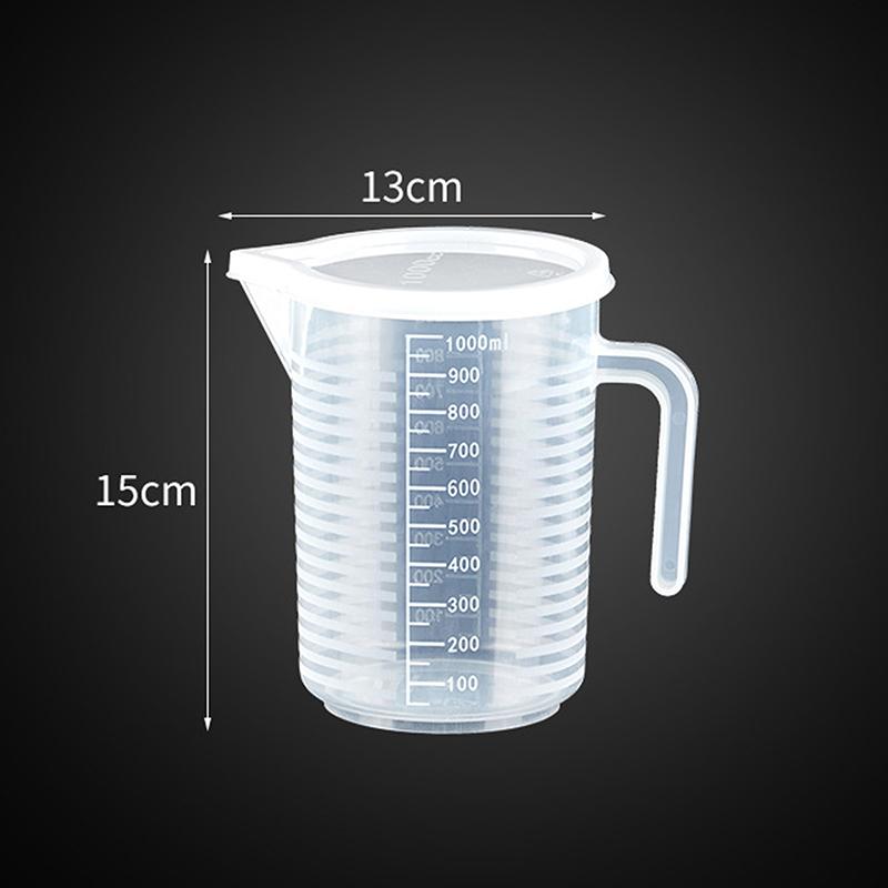 1PC 1000ML Non-stick Silicone Measuring Cup Food Grade Household Graduated Cups Kitchen Baking Measuring Tools High Volume