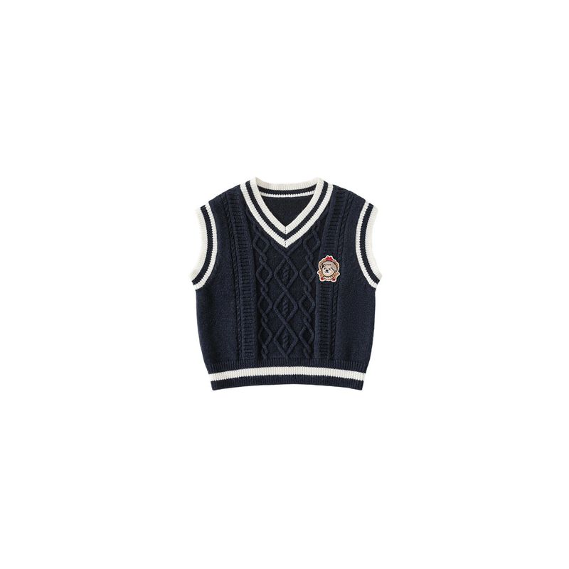 [Teddy Bear Series] Insbobo Kidsren's Sweater 2026 Spring New Style Boys' Tops and Girls' Vests Trendy