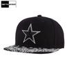 Высококачественная кепка Snapback в стиле хип-хоп, кепка с вышивкой на холсте, кепка в стиле хип-хоп с пятиконечной звездой