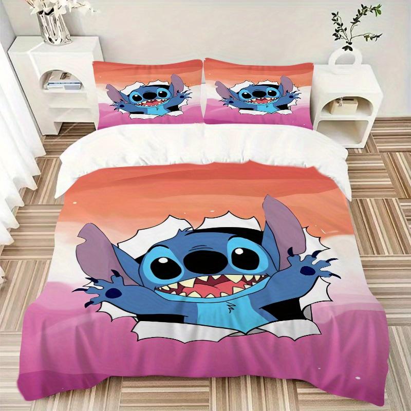 3pcs Stitch Bedding Set, 1 Soft Quilt Cover + 2 Pillowcases, Machine Washable, Suitable for All Seasons, Perfect Gift for Family and Friends