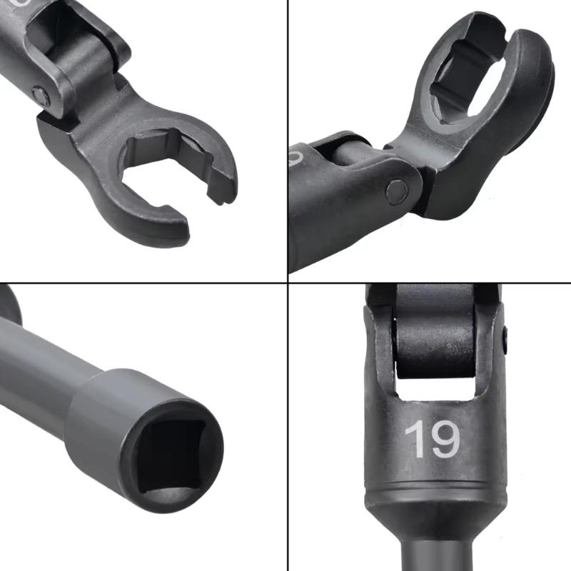 6Piece Heavy dutys Open End Wrench With Flexible Head Rotation Durability Alloy Pipe Removal Socket Wrench for Repair