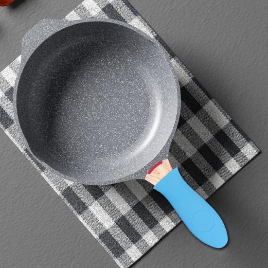 Силиконовая крышка ручки кастрюли. Термостойкая прихватка для чугунной сковороды. Гибкая резиновая втулка защищает руки от ожогов. Подвесной кухонный аксессуар.