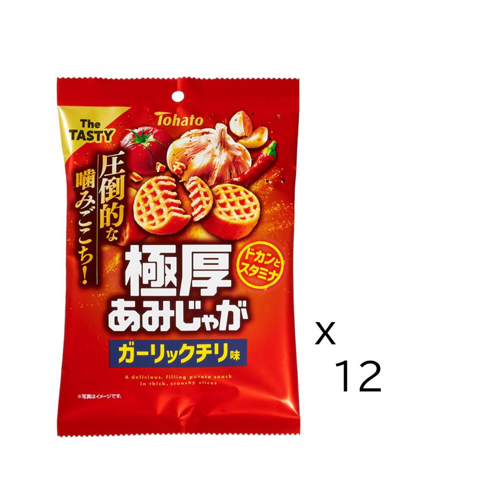 Tohato Extra Thick Amijaga Garlic Chili 45g x 12 bags Flavor,