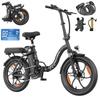 WITAMBIKE Складной электрический велосипед 20 дюймов, двигатель 250 Вт 47 Нм, аккумулятор 48 В 16 Ач, скорость 25 км/ч, запас хода 100 км, 7 скоростей, пружинная подвеска, дисковые тормоза