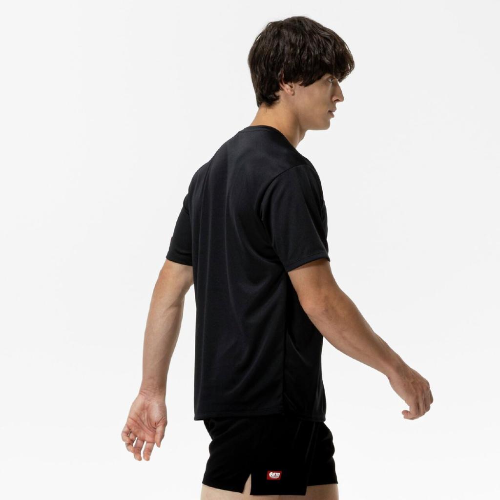 Mizuno Игровая футболка для настольного тенниса, одобренная JTTA, быстросохнущая, черная/желтая, размер L, 82JAB110