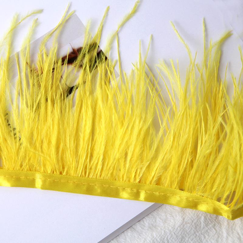 Платье из страусиных перьев 8-10 см, модное украшение, ткань с перьями и кисточками, аксессуары для одежды 
