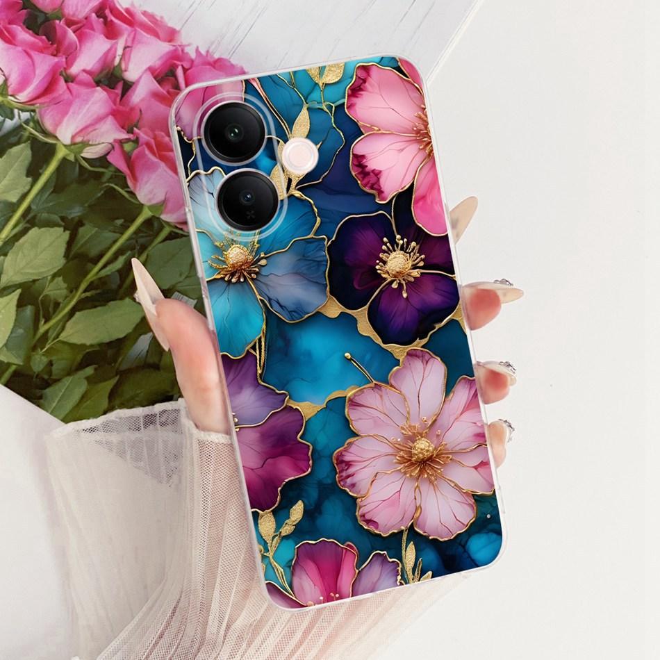For Vivo V60 Lite 4G 5G Cute Flower Butterfly Cat Painted Case For Vivo V60 V60lite V2530 V2511 Soft Silicone TPU Phone Cases