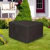 Waterproof Square Fire Pit Cover with Drawstring Closure - Durable 210T Polyester - For Outdoor BBQs, Camping & Picnics