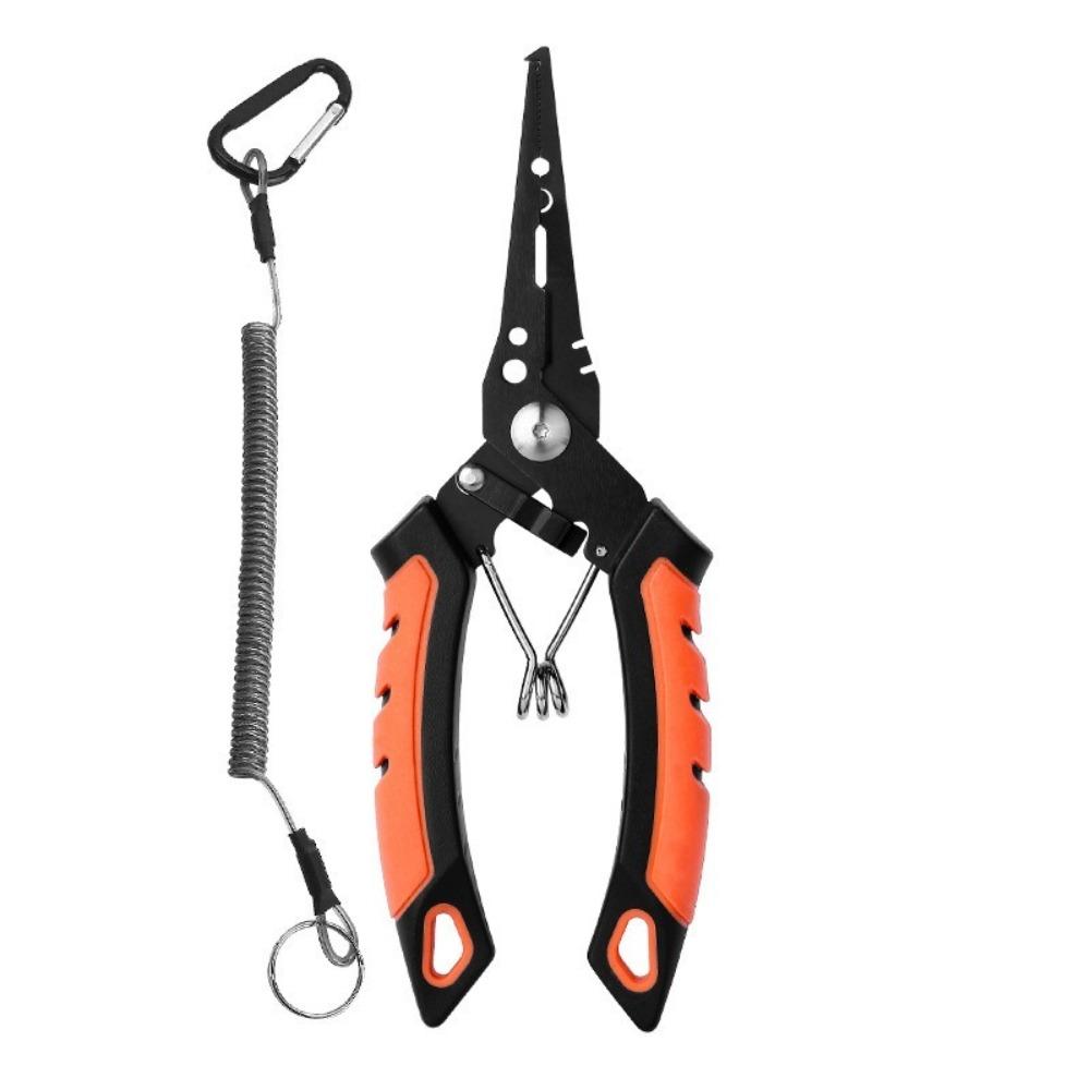 Straight Mouth Fish Control Pliers Stainless Steel Multi-functional Pliers Fishing Trip