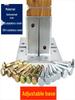 Adjustable Grape Trellis Corner Bracket Set for Cement Ground: Includes Iron & Wooden Vertical Posts for Fence Railing.