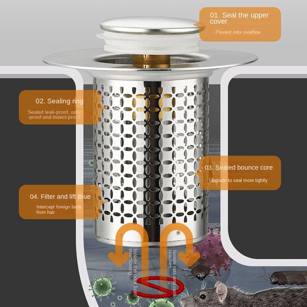 Ловушка для волос Выдвижной сливной фильтр Антизасоряющий сердечник для раковины Новый фильтр для раковины Аксессуар для ванной комнаты