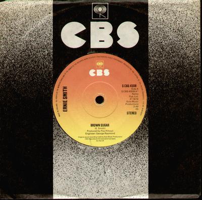 7-дюймовая пластинка ЭРНИ СМИТ - Коричневый сахар SCBS4508 CBS 1976 Великобритания Регги, Ска и Даб Б/У