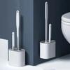 Toilet Brush Set Wall Hanging With Holder Silicone TPR Bristles Brushes For Floor Cleaning Tools Bathroom Accessories
