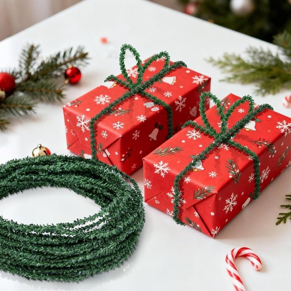 PVC Pine Needle Garland Green Christmas Vine Ring Decoration Strip Wall Decoration