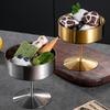 1Pc Fruit Cafe Dessert Cup Easy To Clean Stainless Steel Hotel High Footed Ice Cream Bowl Pudding