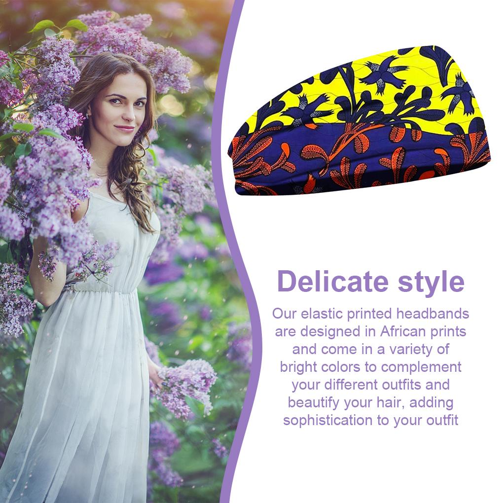 Повязки на голову Спортивные Геометрический Цветочный принт Винтажный стиль Повязка на голову Потовпитывающая повязка Головной убор Мягкость Обертывание Йога Спортзал Бег Женщины