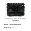 Hot Sale Unlimited 8 Character Accessories 4-piece Cowhide Bracelet Handwoven Retro Fashion Bracelet